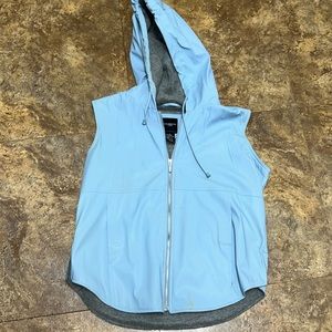 Blue vest raincoat size large